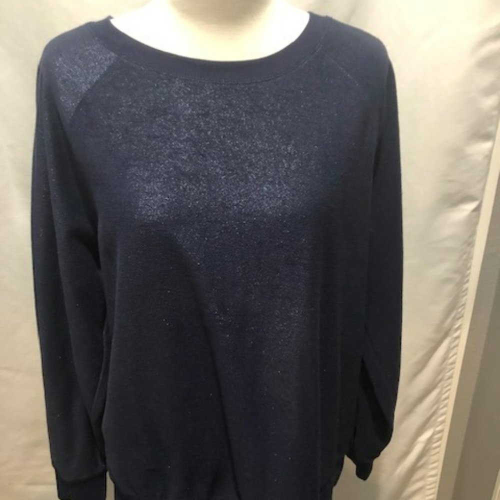 Old Navy - Navy Metallic Sweatshirt Size L